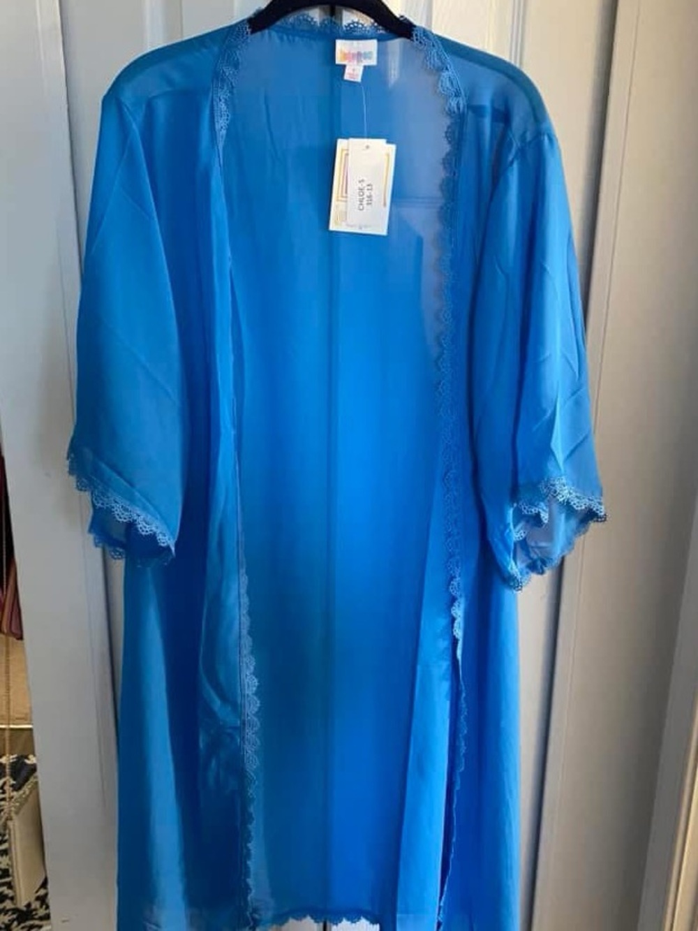 Lularoe Chloe Boho Kimono in navy, maroon & light blue, bundle of 3